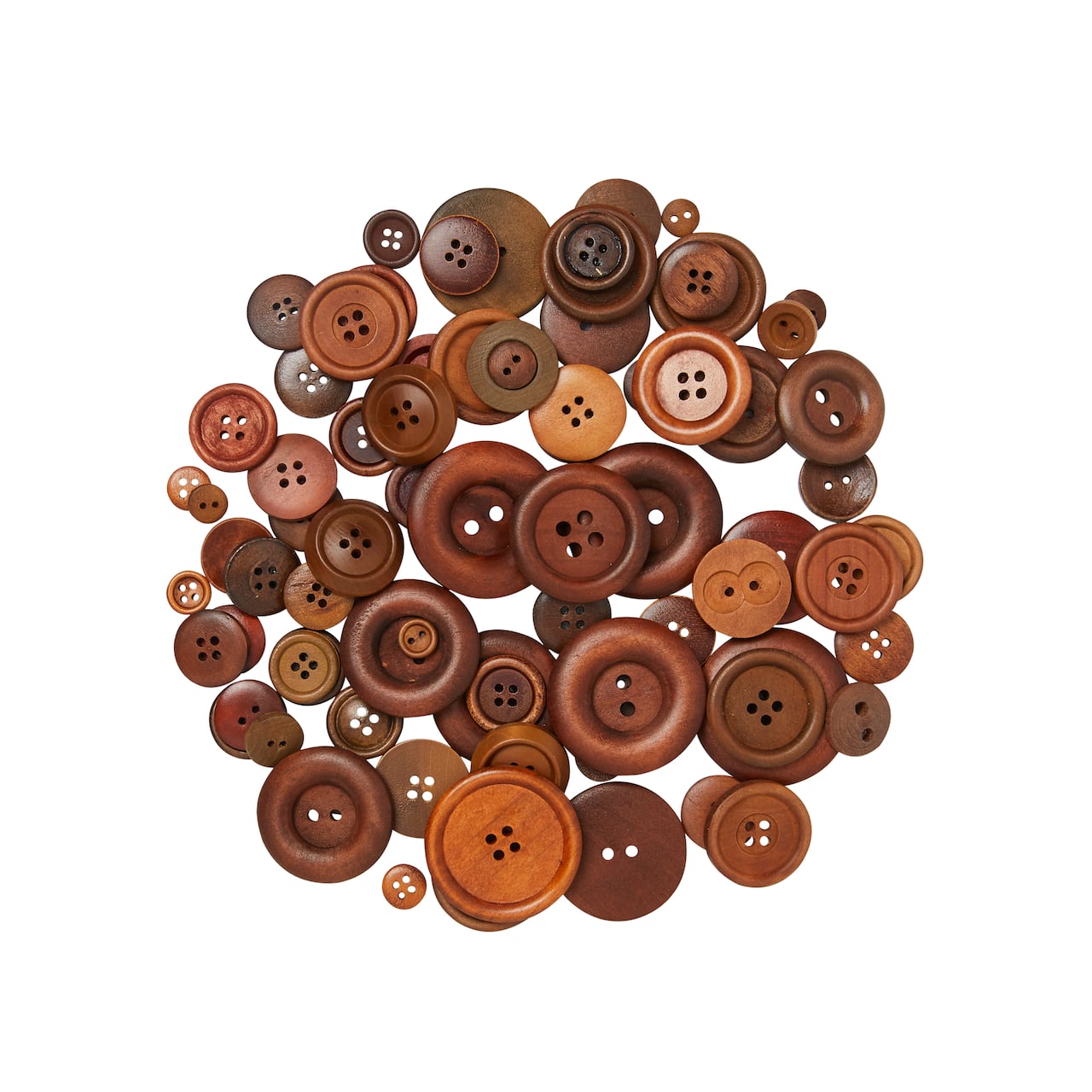 Brown Wooden Buttons By Loops &#x26; Threads&#xAE;